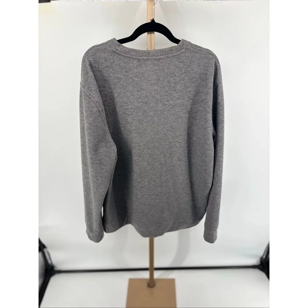 Jachs New York Mens Sweatshirt Size XL Grey Crew Neck Shirt Fleece